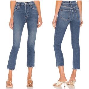 Agolde Blue Straight Leg Jeans